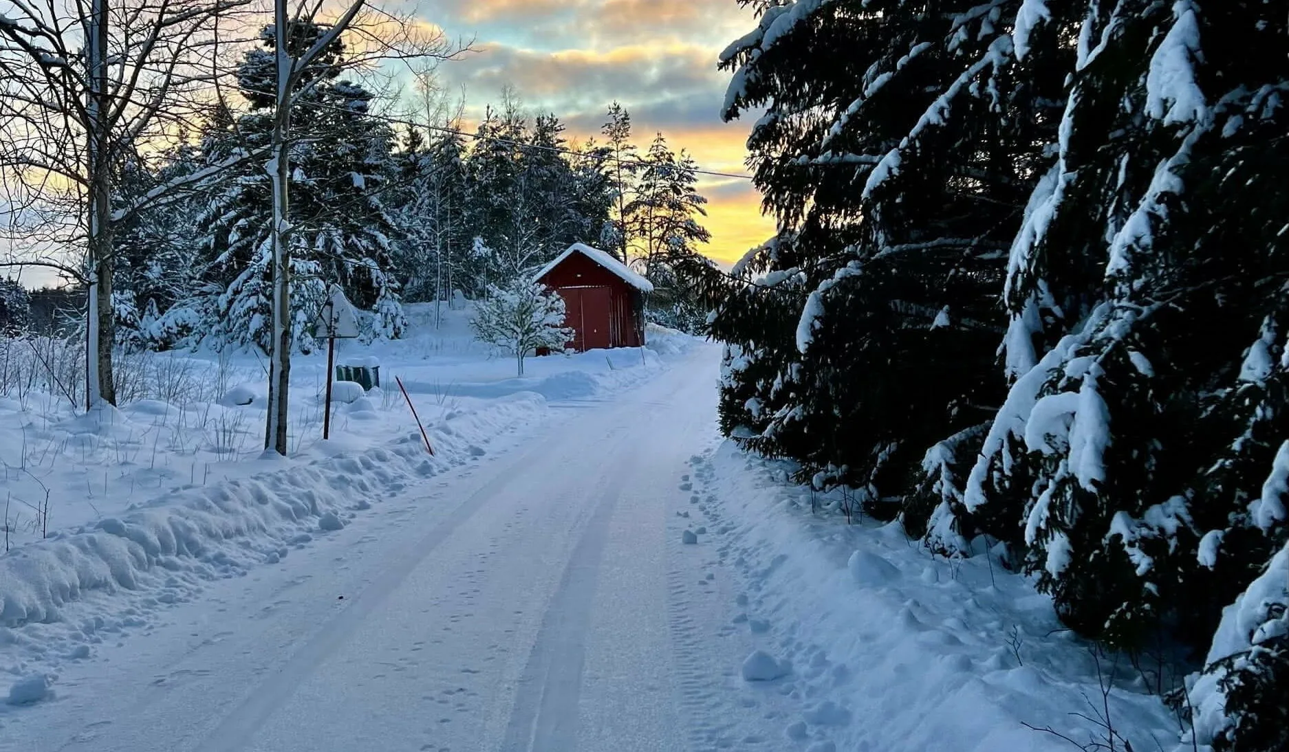 Småvög i Fjärdhundraland på vintern