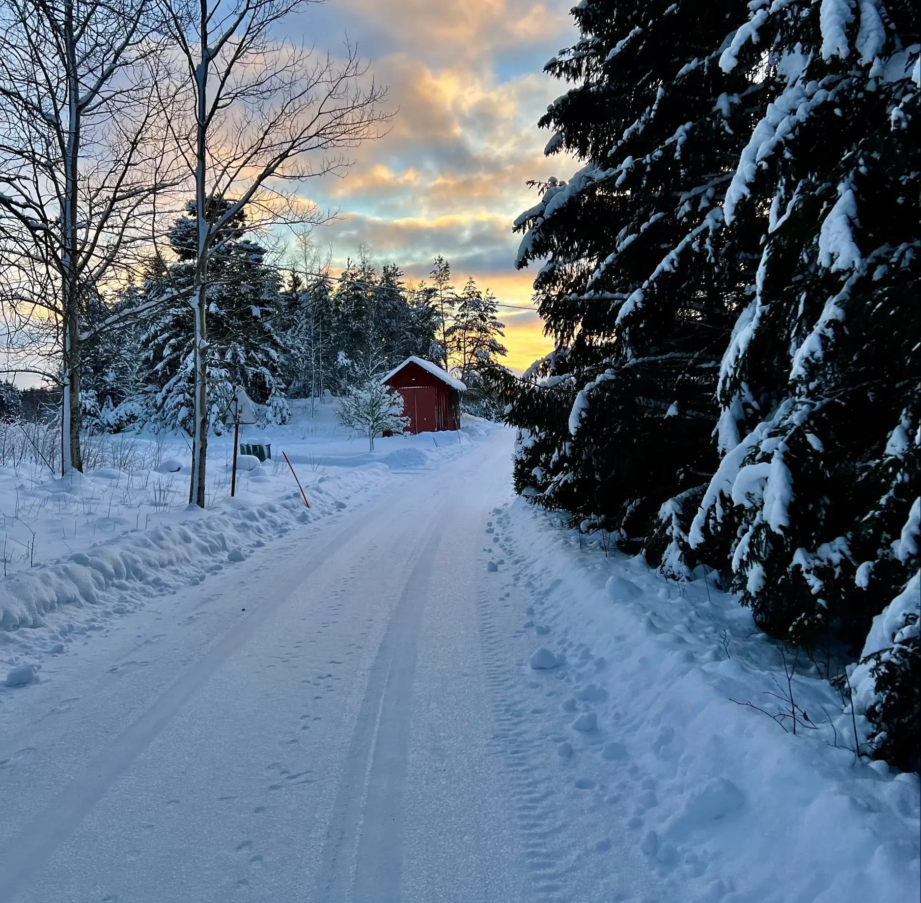 Småvög i Fjärdhundraland på vintern