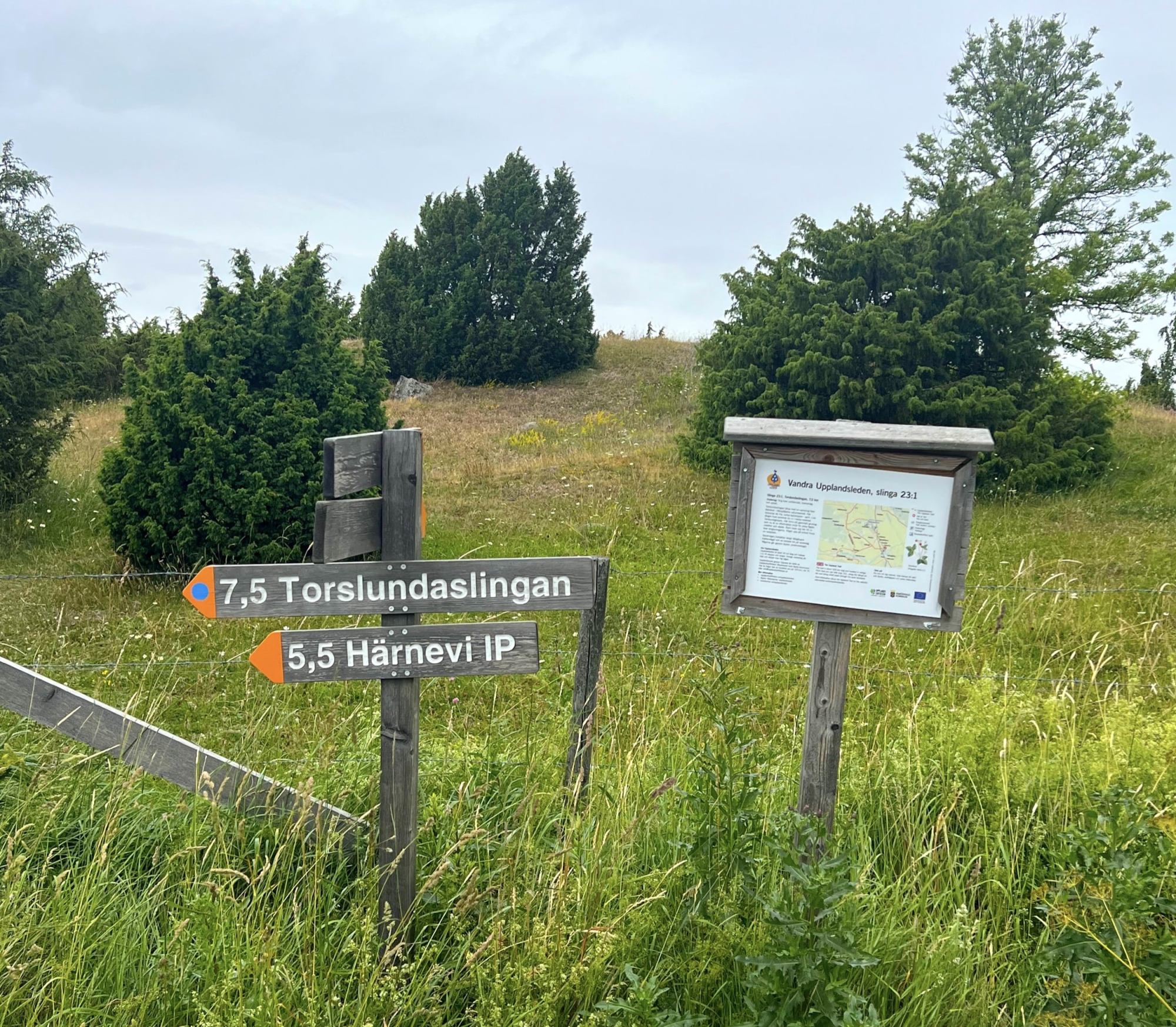 Upplandsleden road signs